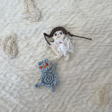 Doll hair clip set