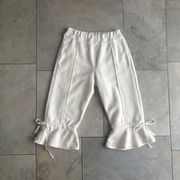 Reebok cropped fleece pants with ribbon hem