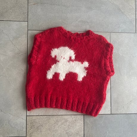 hanasugiyama受注アイテム/19.dog knit vest