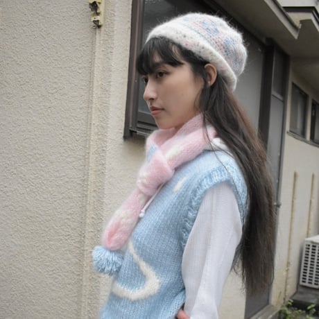 hanasugiyama受注アイテム/16.lovely muffler/pink