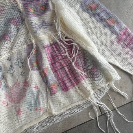 ラスト1☆print knit jumper