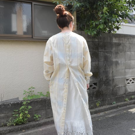 フェードビッグチェックワッシャーワンピース