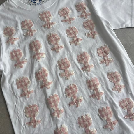 チューリップたくさんTシャツ　pink