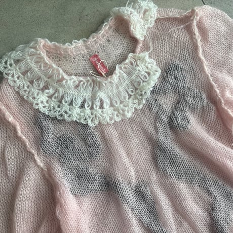 flower shadow knit jumper
