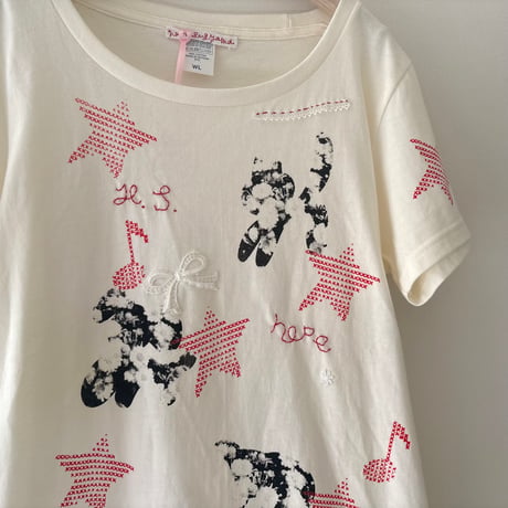 hope T-shirt white women-Lサイズ