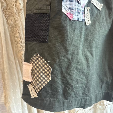 republic ribbon ショートパンツ　カーキ