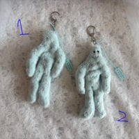 くたくたにんげんのぬいぐるみキーホルダー　ライトブルー