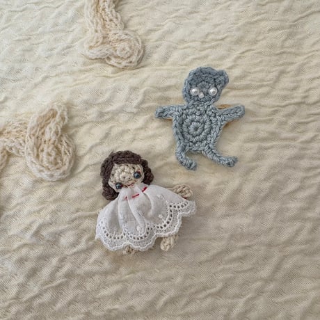 Doll hair clip set