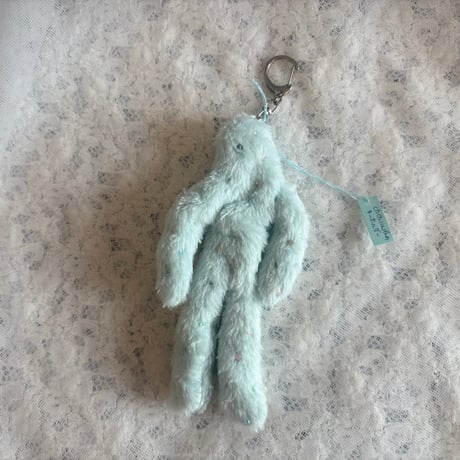 くたくたにんげんのぬいぐるみキーホルダー　ライトブルー