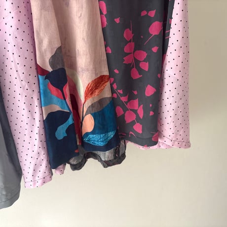 Mixed pattern panel dress