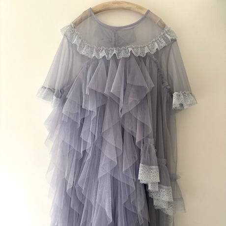 tulle dress グレー