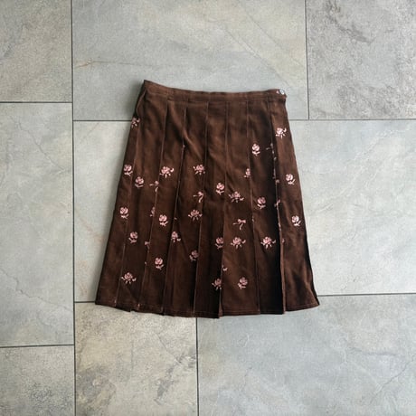 hanasugiyama受注アイテム/8.rose print skirt