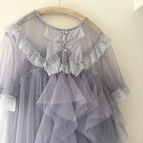 tulle dress グレー