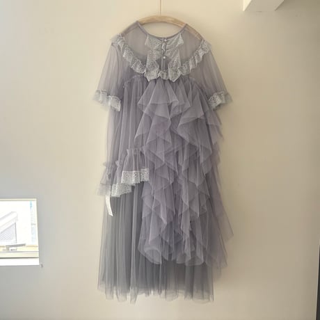 tulle dress グレー
