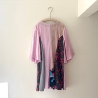 Mixed pattern panel dress