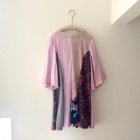 Mixed pattern panel dress