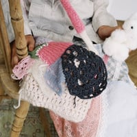 Patchwork knit bag