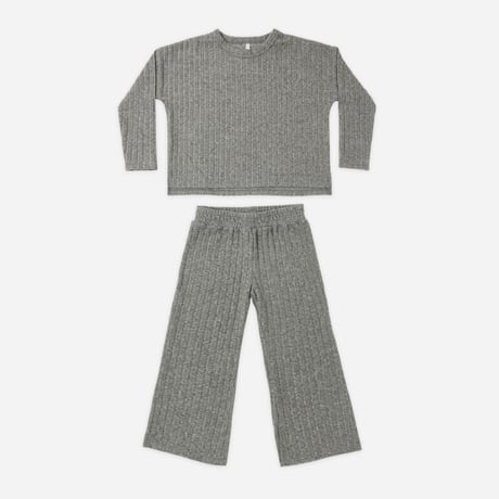 【 Rylee + Cru 】COZY RIB KNIT SET EVERGREEN