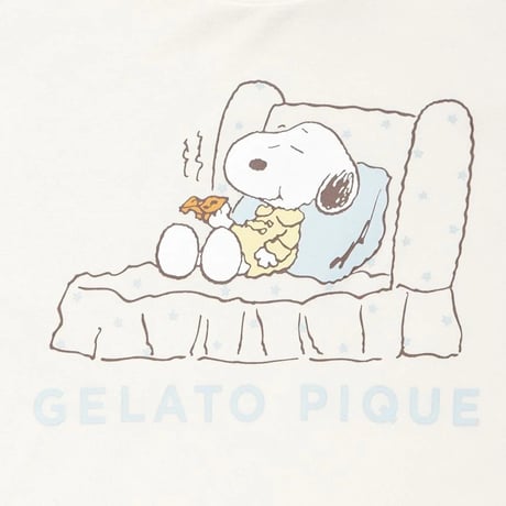 【 gelato pique 】 PKCT262490 【PEANUTS】KIDSﾜﾝﾎﾟｲﾝﾄT CRM（size 90-100）