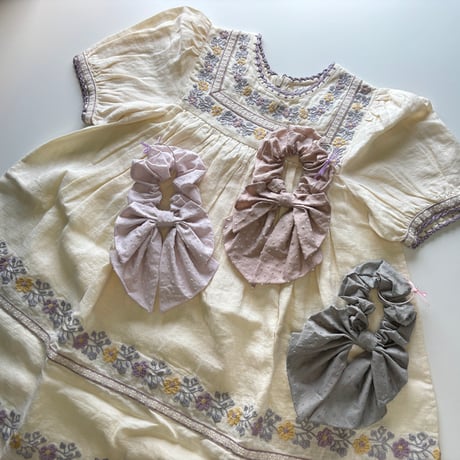 【mc】　Dobby ribbon scrunchie mini