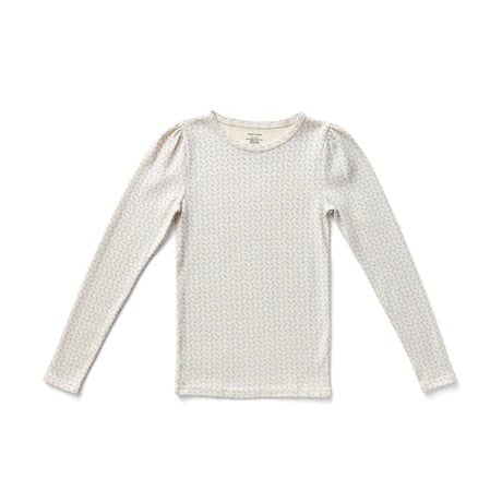 入荷後発送ご予約商品【 SOOR PLOOM 】POUF TEE, CROSS STITCH PRINT, TALC