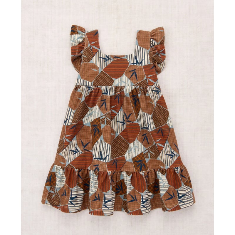 ま*可様 Misha&Puff　Ruffle Sleeve Dress 6y Misha&Puff】 RUFFLE SLEEVE DRESS (ROSE GOLD KYO