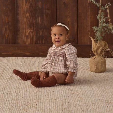 【Quincy Mae】CALLIE ROMPER CHRISTMAS PLAID
