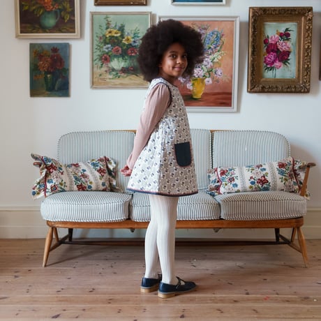 【 little cotton clothes 】Quilted Hannah dress Papier Floral