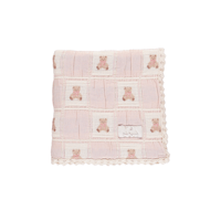 【Bebe Organic】Teddy Blanket - Mauve Teddy Patchwork