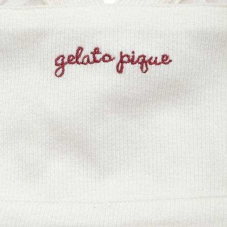 【 gelato pique 】PBGG264443 BABYﾁｪﾘｰ柄ﾁｭｰﾙお食事ｴﾌﾟﾛﾝ IVR