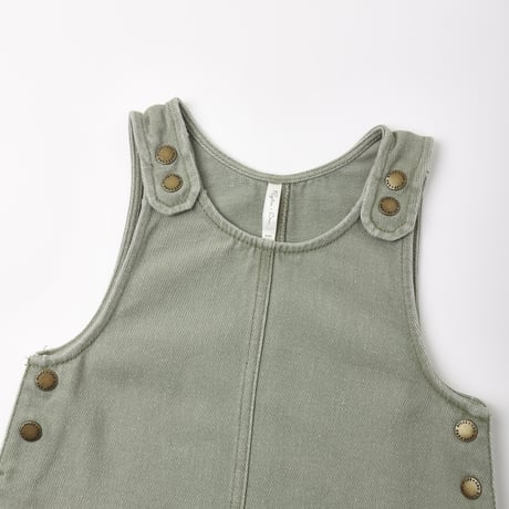 【 Rylee + Cru 】ODETTE OVERALL DRESS DARK SAGE