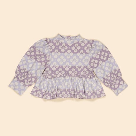 【 Apolina 】 MYA PEPLUM JERSEY TOP - ICELANDIC POPPY JACQUARD