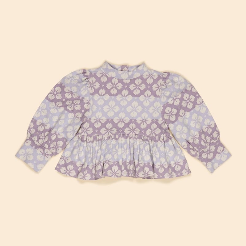 Apolina 】 MYA PEPLUM JERSEY TOP - ICELANDIC P