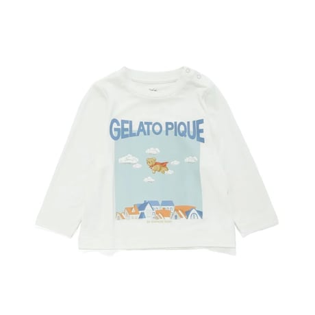 【 gelato pique 】PBCT264471 BABYﾋｰﾛｰﾍﾞｱﾜﾝﾎﾟﾛﾝｸﾞTｼｬﾂOWHT(size 80)