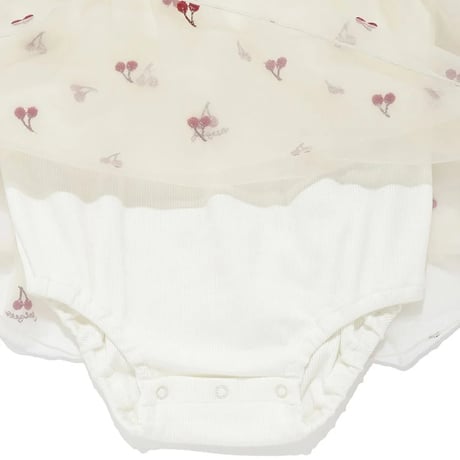 【 gelato pique 】PBCO264436 BABYﾁｪﾘｰ柄ﾁｭｰﾙﾛﾝﾊﾟｰｽ IVR（size 80）