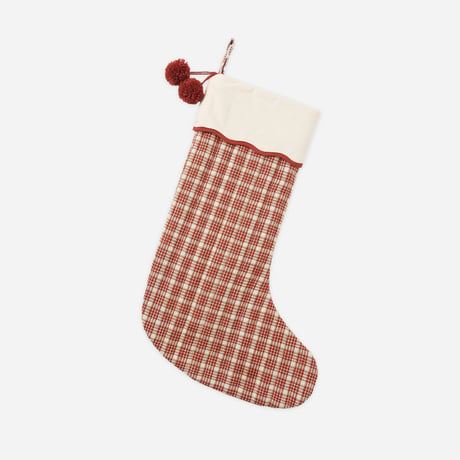 【 Rylee + Cru 】NOEL STOCKING RUBY PLAID