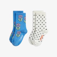 【 MINI RODINI 】Violas 2-pack socks - Multi