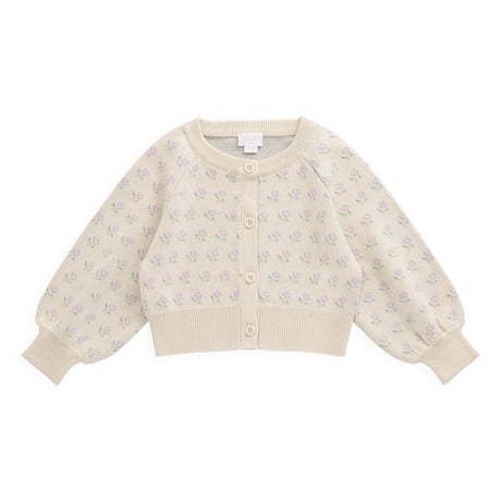 【 Jamie kay 】JKNT264066 ジャガードニットカーディガン Vanilla Evie OWHT（size 90~120）