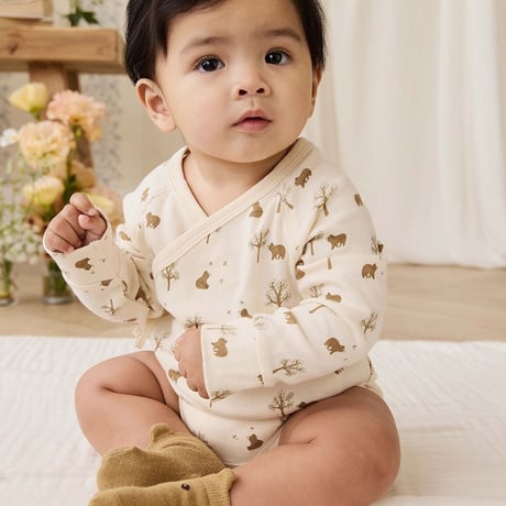 【 Jamie kay 】JBCO264020 OCﾍﾞｱ前あきﾎﾞﾃﾞｨｽｰﾂHoney Bear Cloud OWHT（size 70,80）