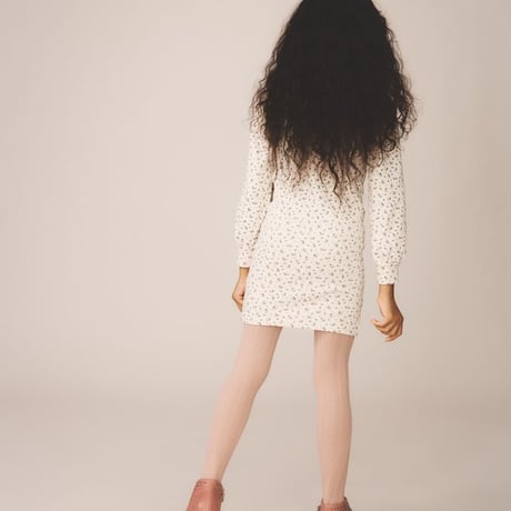 【 SOOR PLOOM 】POINTELLE RIB TIGHTS, ROSE SMOKE