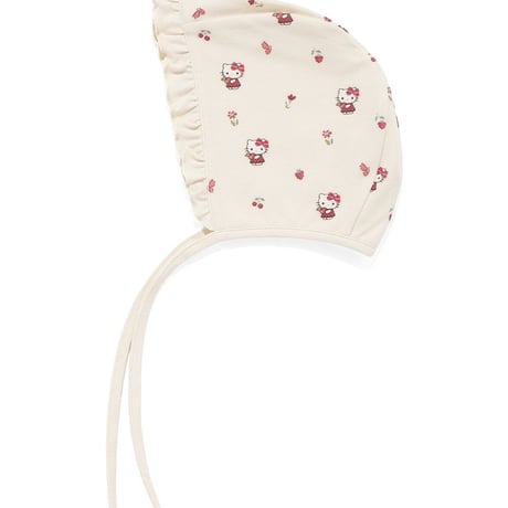 【 Jamie kay × HELLO KITTY 】JBGH264915 OC総柄プリントボンネット PNK（頭位46㎝前後）