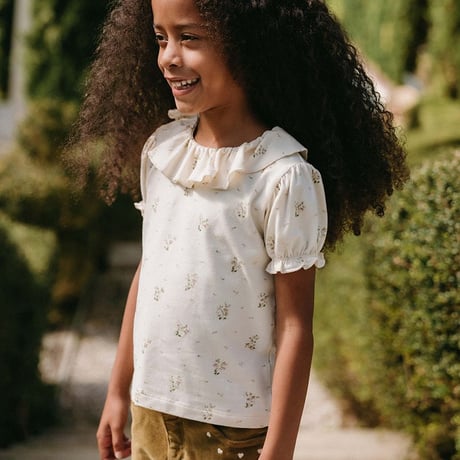 【 Jamie kay 】 JKCT264043 OCﾊﾟﾌｽﾘｰﾌﾞﾄｯﾌﾟｽJosepha Egret Small OWHT（size 80-100）／ｵｰｶﾞﾆｯｸｺｯﾄﾝ