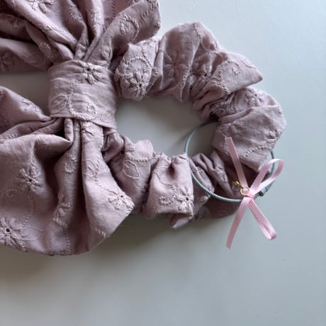 【mc】　Embroidery ribbon scrunchie mini