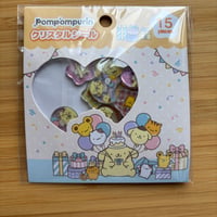 ポムポムプリン　クリスタルシール　おたんじょうび