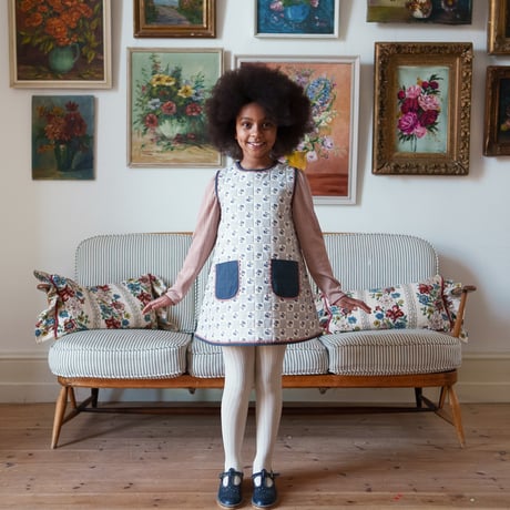 【 little cotton clothes 】Quilted Hannah dress Papier Floral