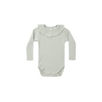 【 Rylee + Cru 】RUFFLE COLLAR BODYSUIT SAGE
