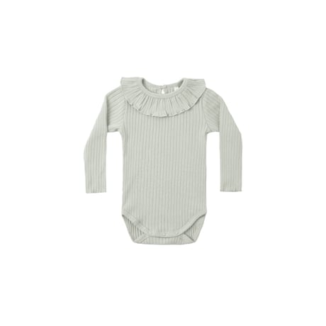 【 Rylee + Cru 】RUFFLE COLLAR BODYSUIT SAGE
