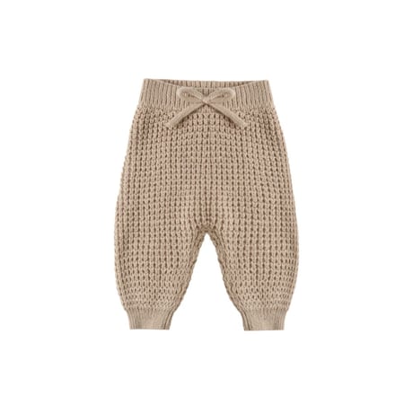 【Quincy Mae】CHUNKY KNIT PANT HEATHERED LATTE