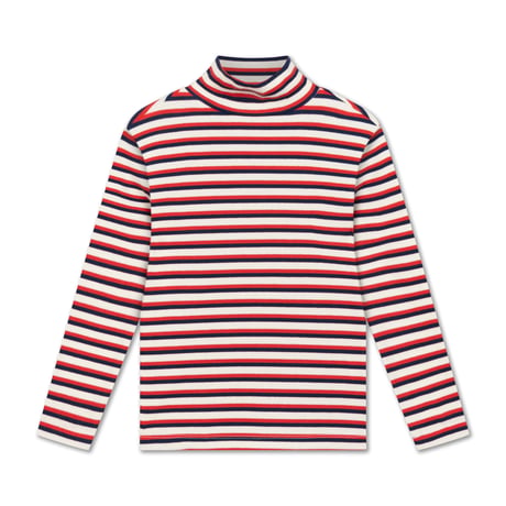 【Repose AMS】 turtle neck - ivy stripe
