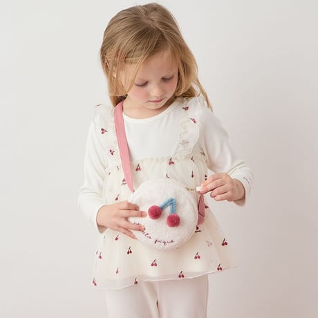 【 gelato pique 】PKCT264440 KIDSﾁｪﾘｰ柄ﾁｭｰﾙﾌﾟﾙｵｰﾊﾞｰ IVR（size 90, 100）